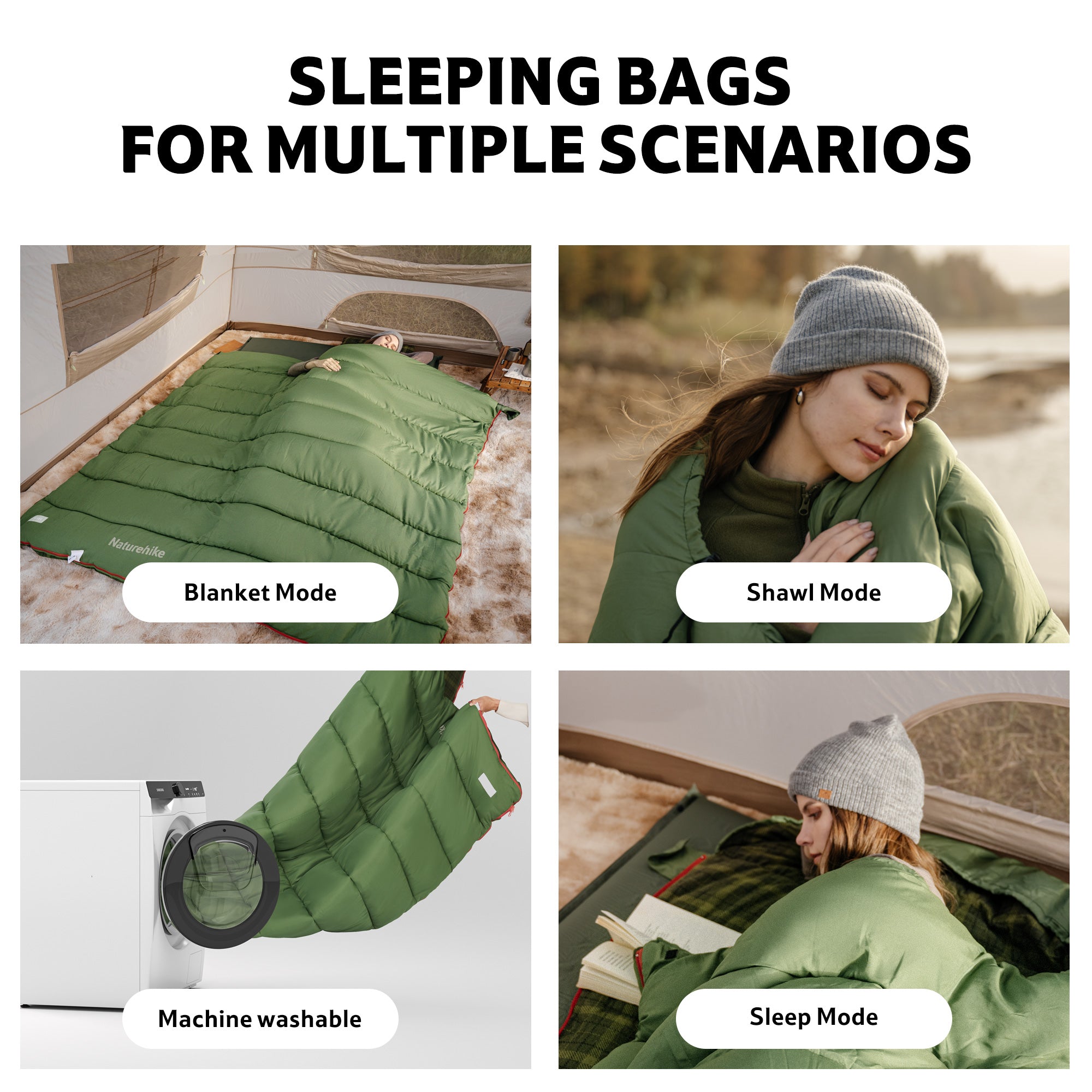 Naturehike Série M sac de couchage large flanelle 0°C