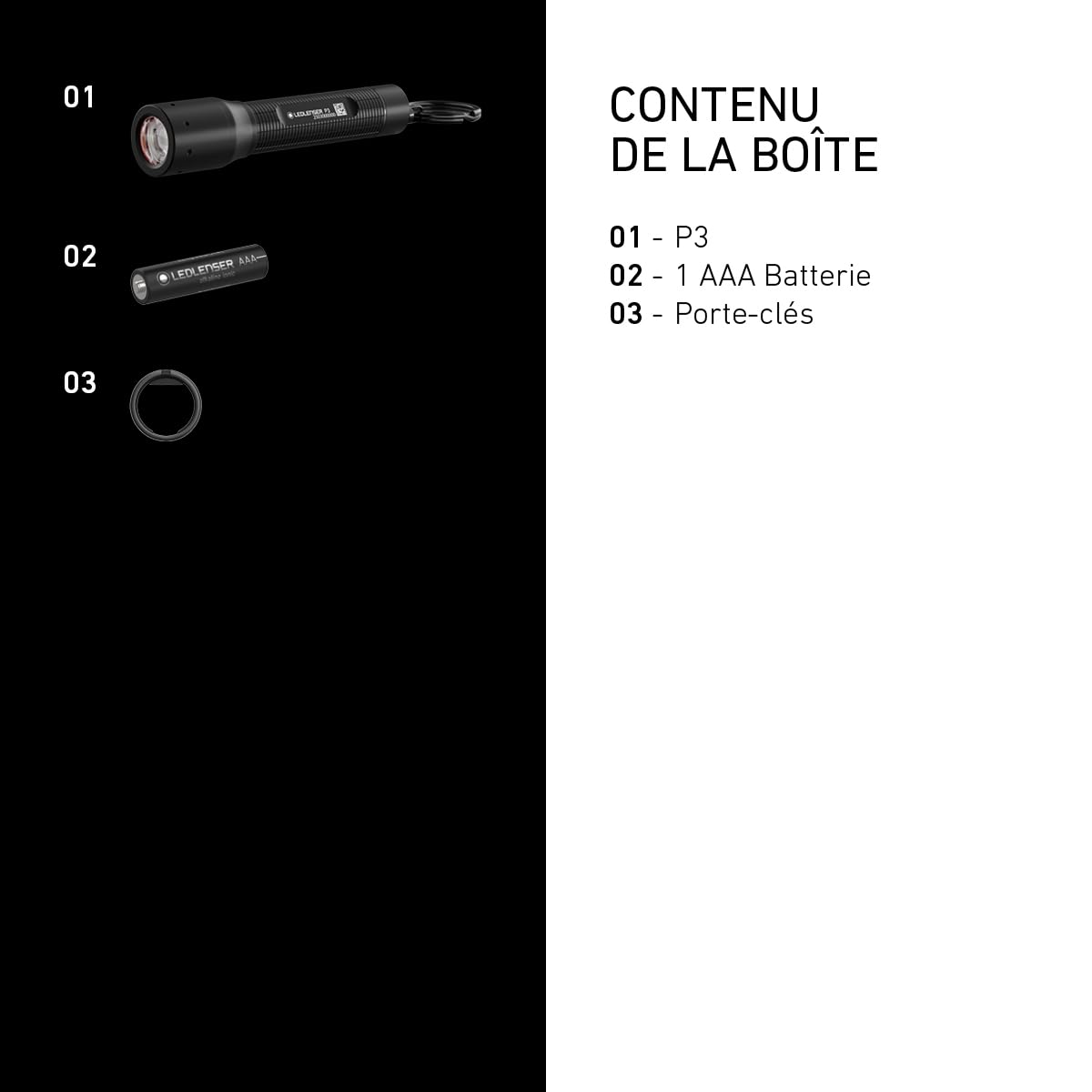 Ledlenser P3 P-Series mini lampe torche 130lm 43g