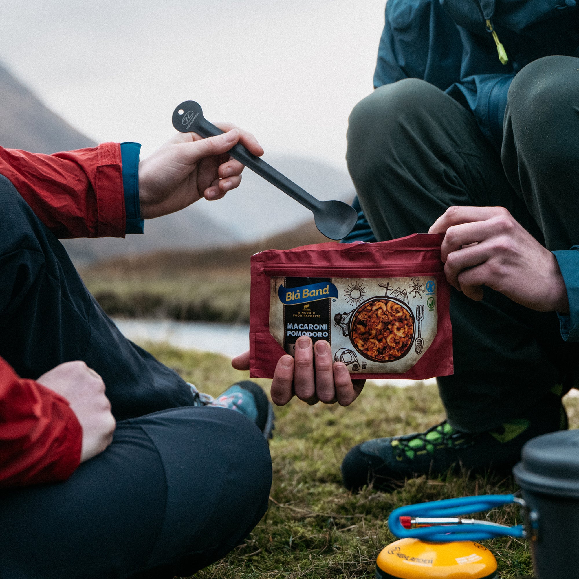 Highlander cuillère longue camping alu 15 g noire