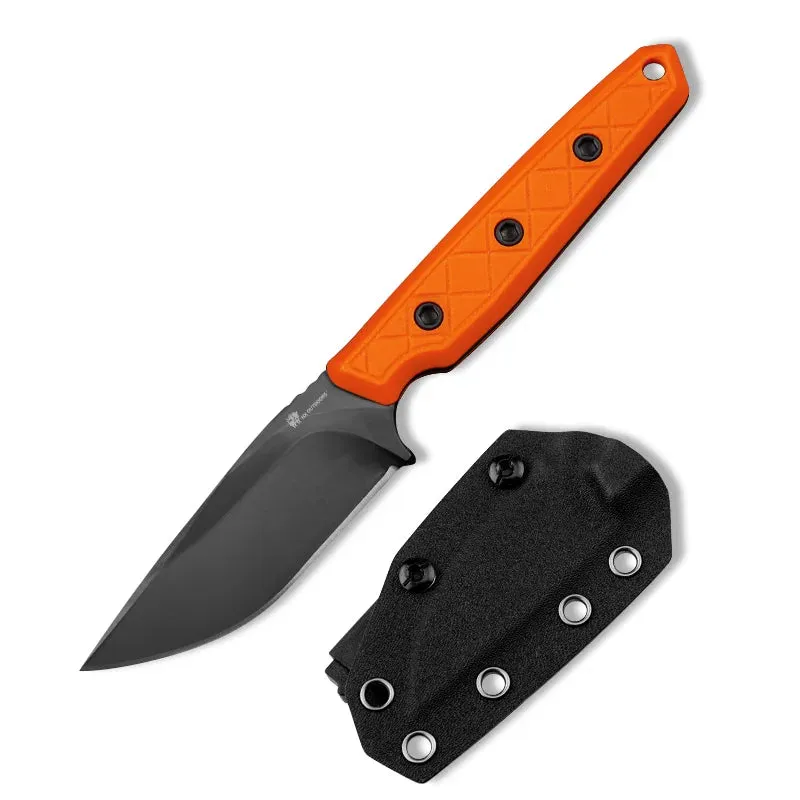 HX Maverick couteau fixe D-354D 14C28N G10 Orange 75 mm