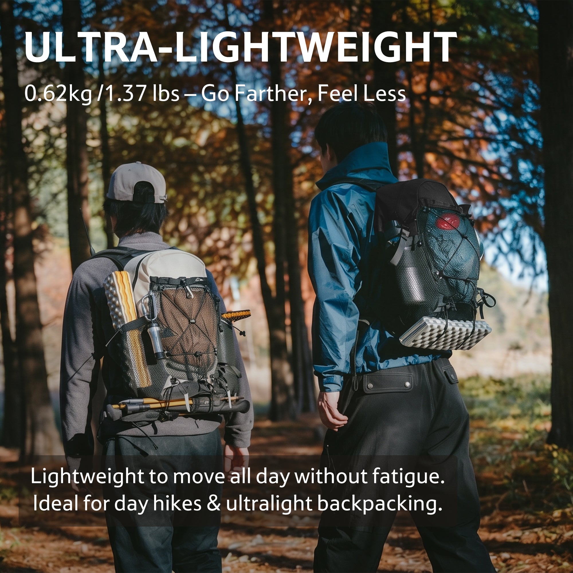 Naturehike Longwa sac à dos randonnée 18 L Noir