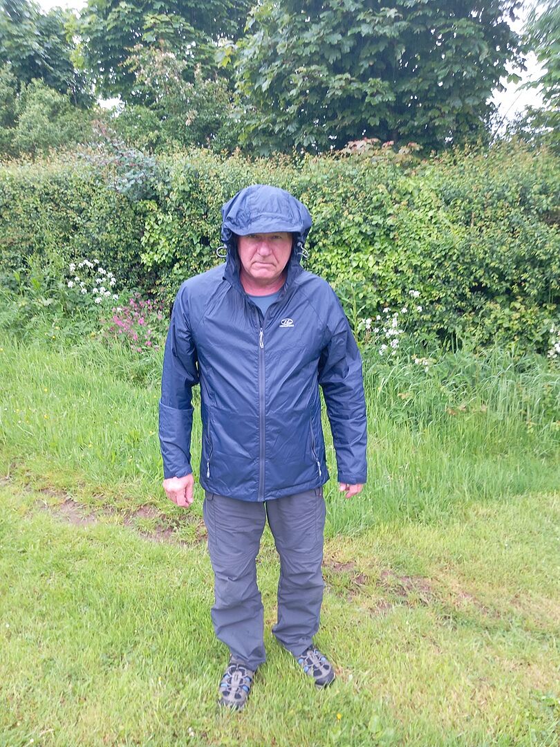 Highlander Stow & Go veste imperméable enfant bleu pliable