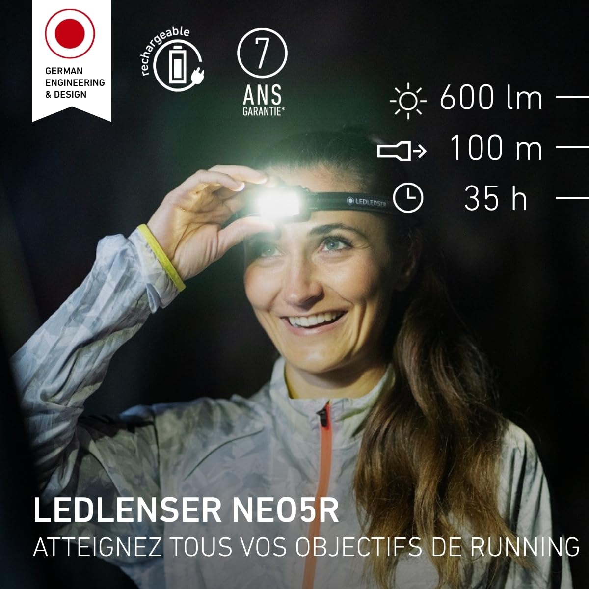 LEDLENSER NEO5R Lampe frontale 600 lm rechargeable