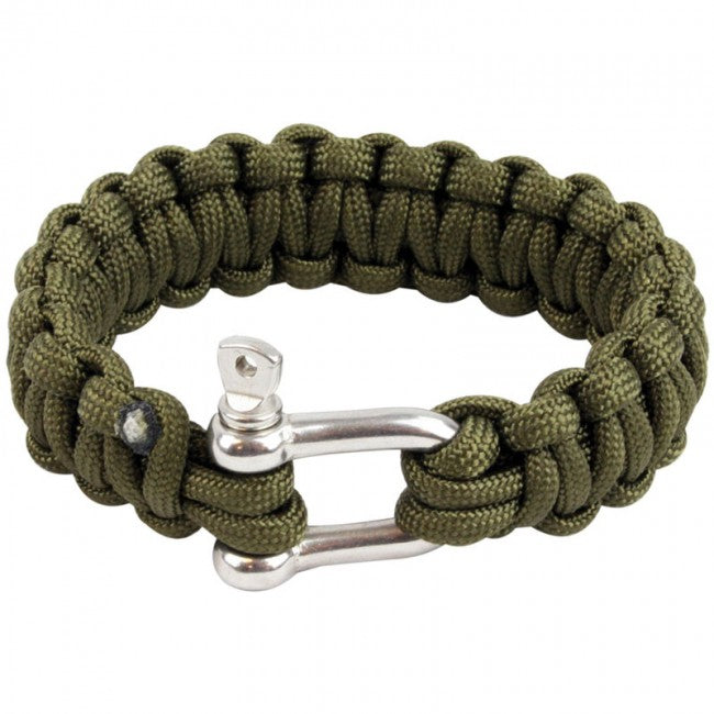 Highlander Paracord bracelet survie anneau D noir