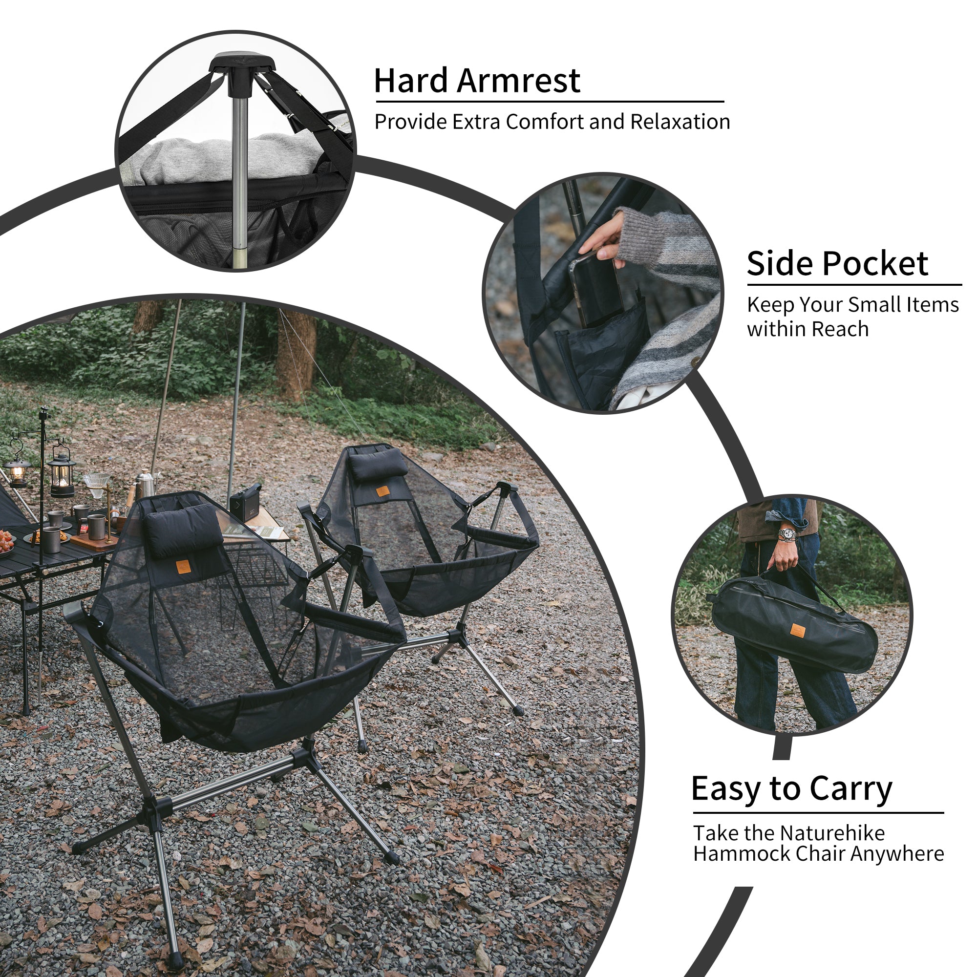Naturehike YL11 chaise camping pliable inclinable 150 kg