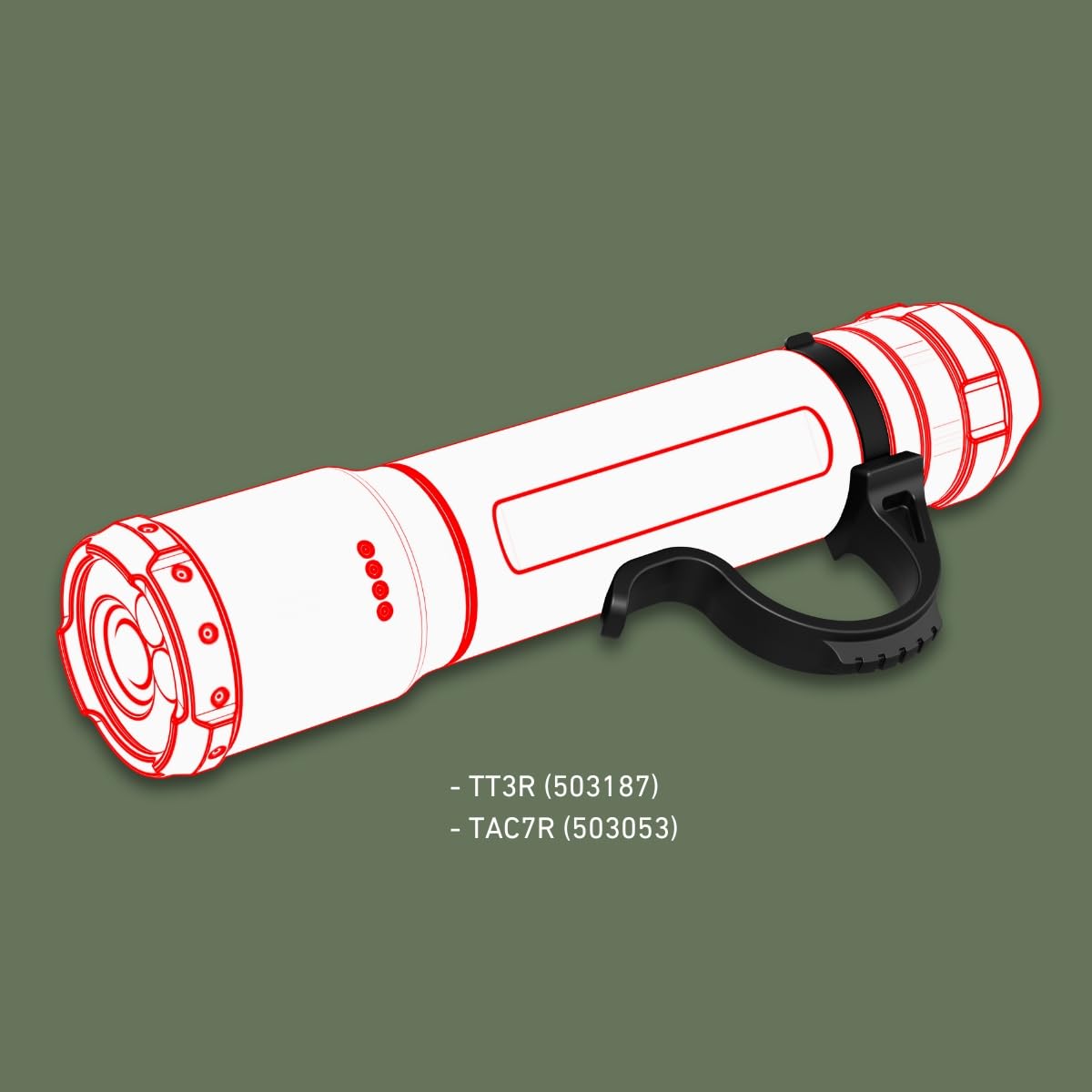 Ledlenser Type B bague tactique TAC7R TT3R antidérapante