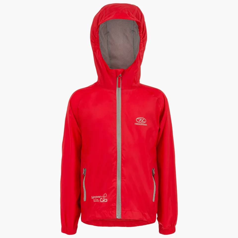Highlander Stow & Go veste imperméable enfant bleu pliable