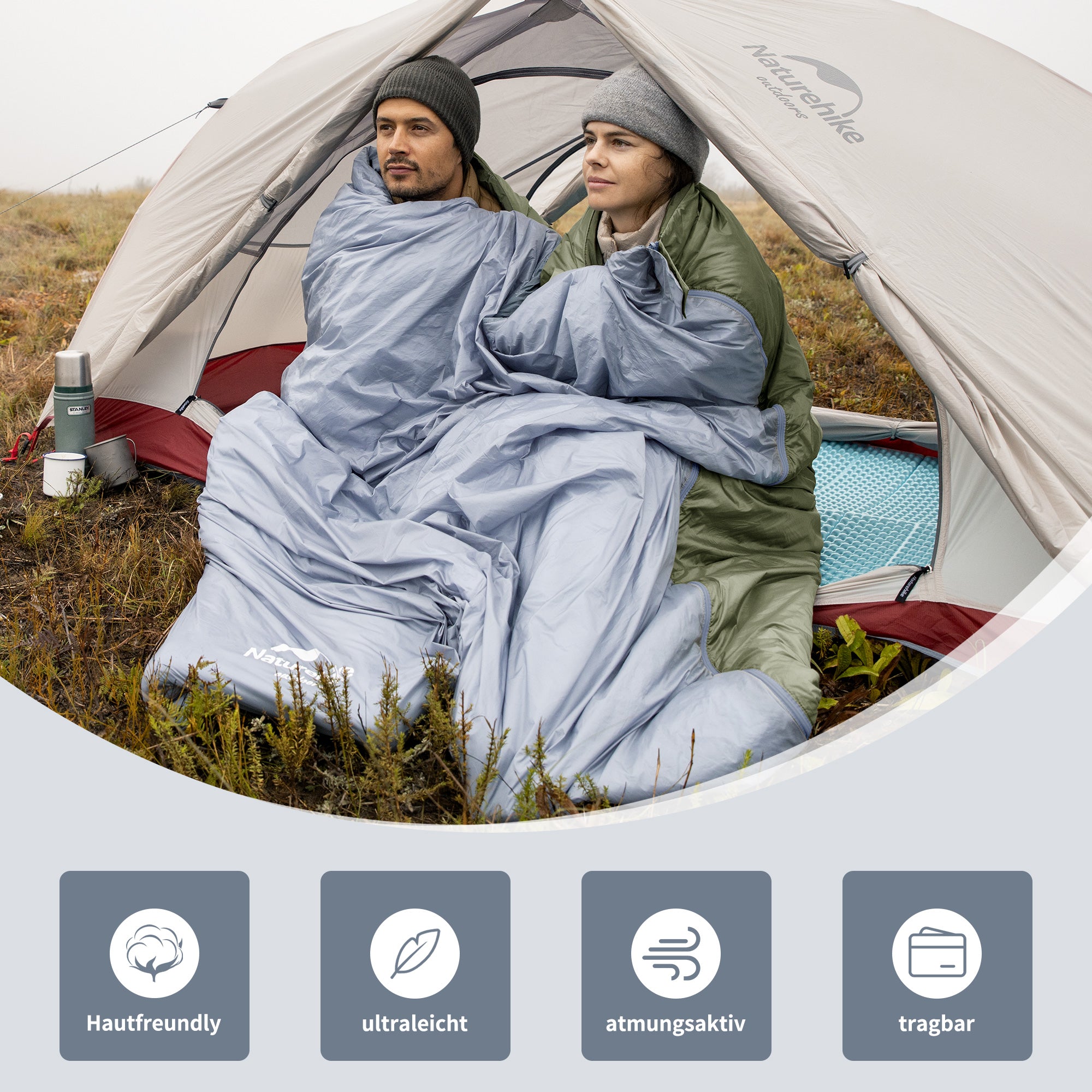 Naturehike LW180 sac de couchage Standard bleu foncé 15°C