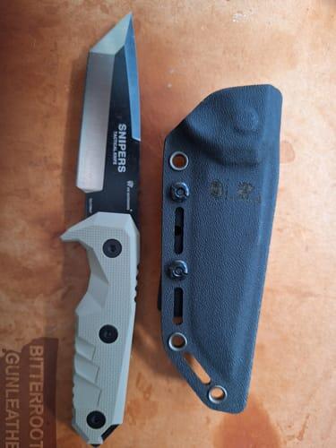 HX Snipers D-183 couteau fixe lame 98 mm marron