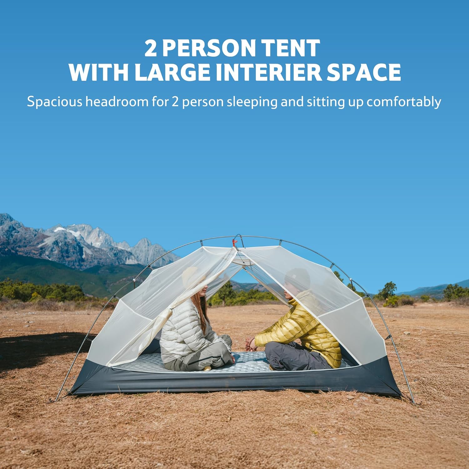 Naturehike Mongar tente rando 2 personnes grise 1,66 kg