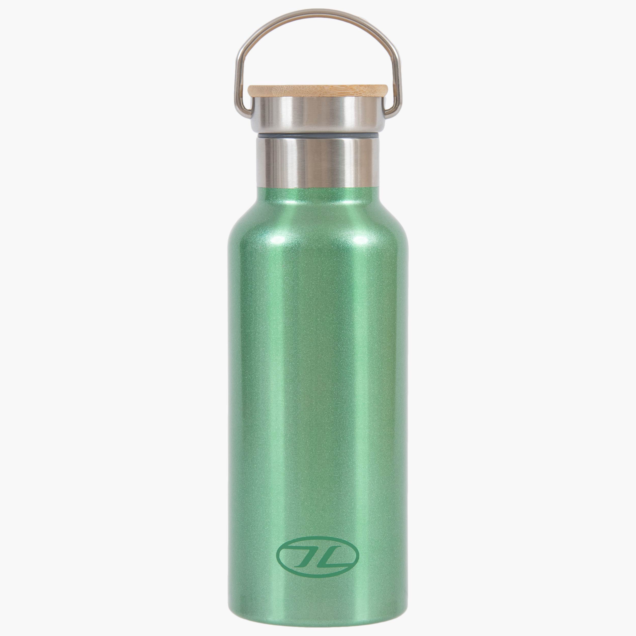 Highlander Campsite Gourde Isotherme 500ml Bleue Inox