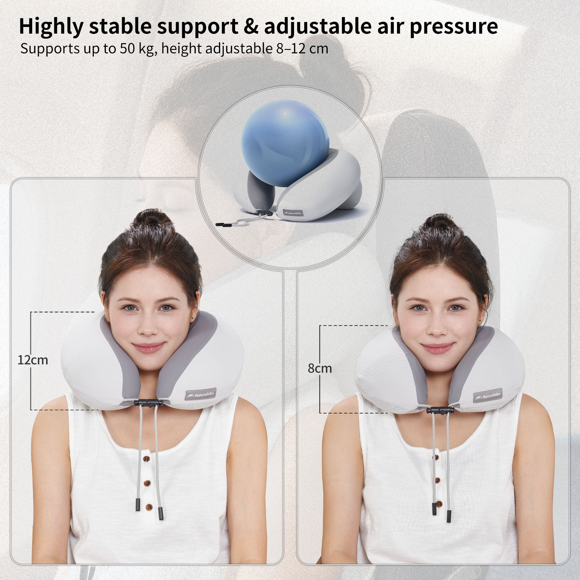 Naturehike Yugu oreiller de voyage gonflable cou en U