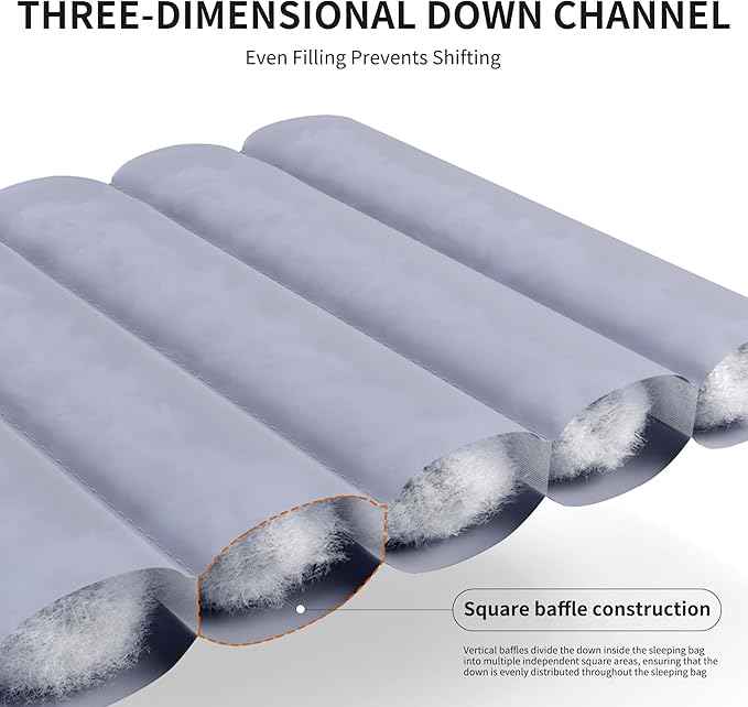 Naturehike CW400 sac couchage duvet 5°C M noir