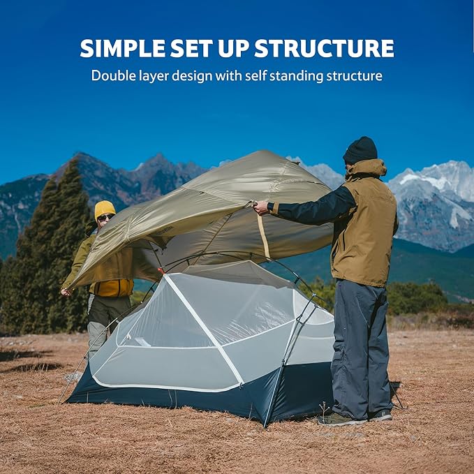 Naturehike Mongar UL tente 1 personne sable lunaire 1,2kg