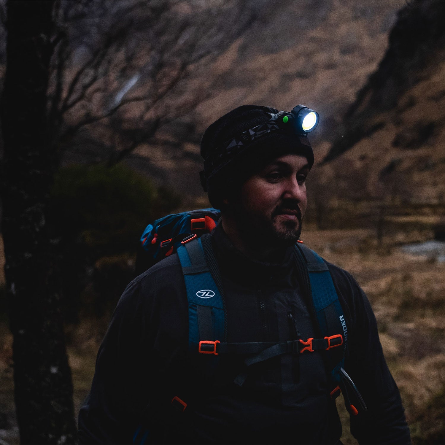 Highlander Polaris lampe frontale noire 550 lumens