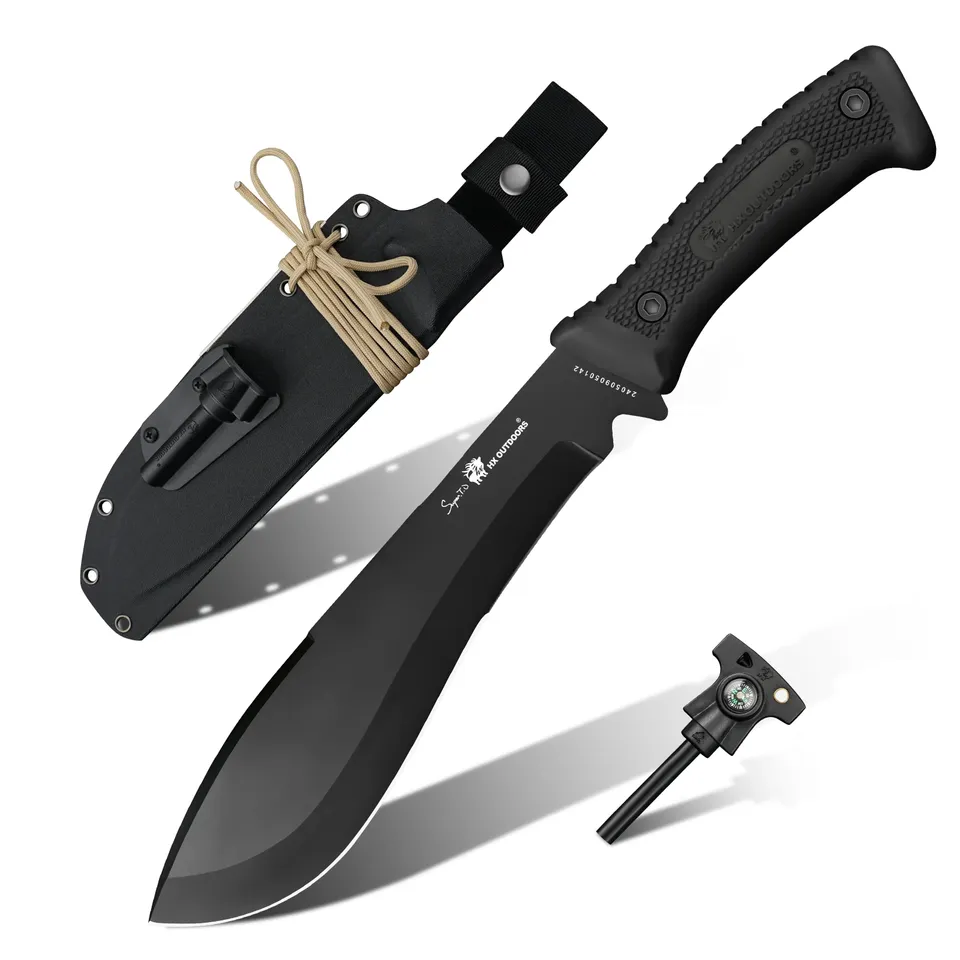 HX Chevalier couteau bushcraft lame D2 21 cm survie
