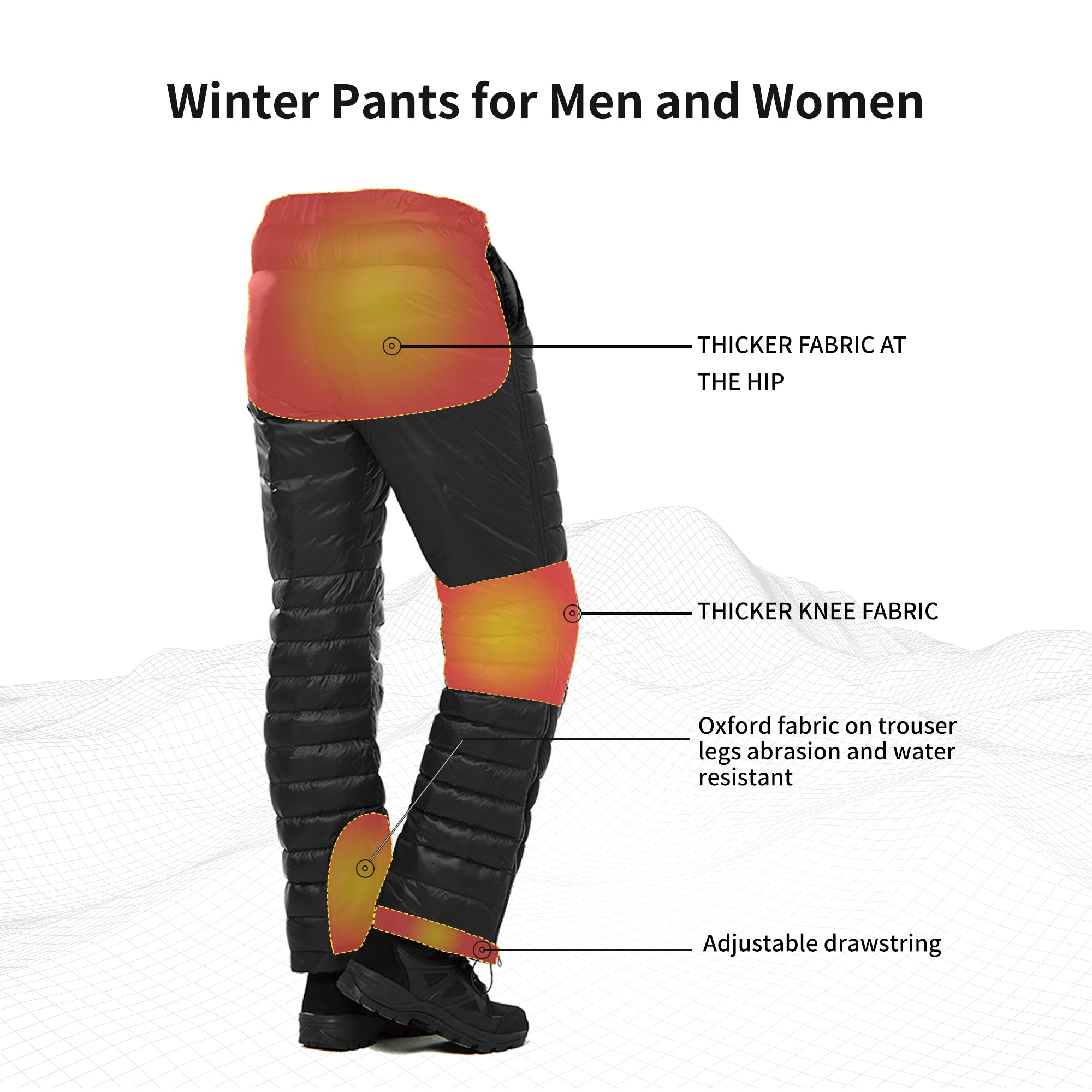 Naturehike Yushang Pantalon Duvet Canard Zip Taille M