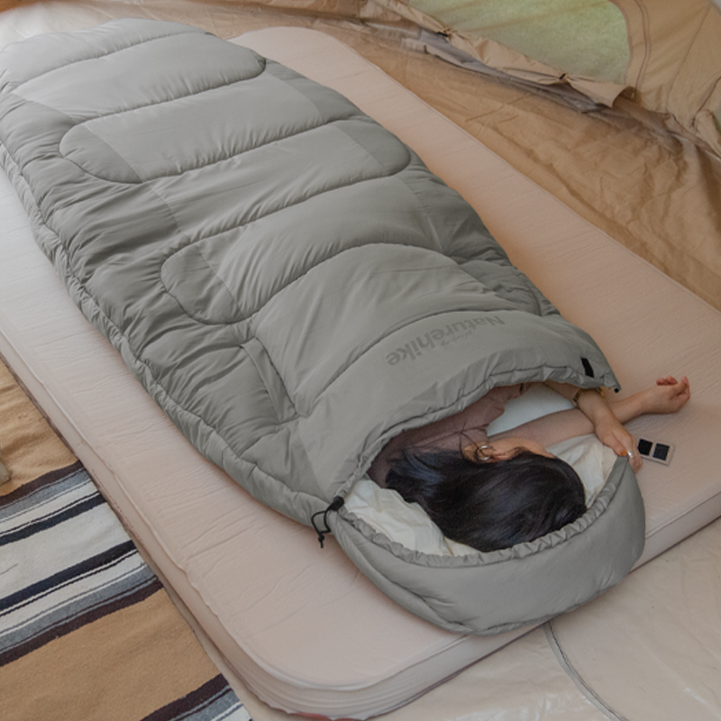 Naturehike PS200 sac de couchage coton gris trous bras