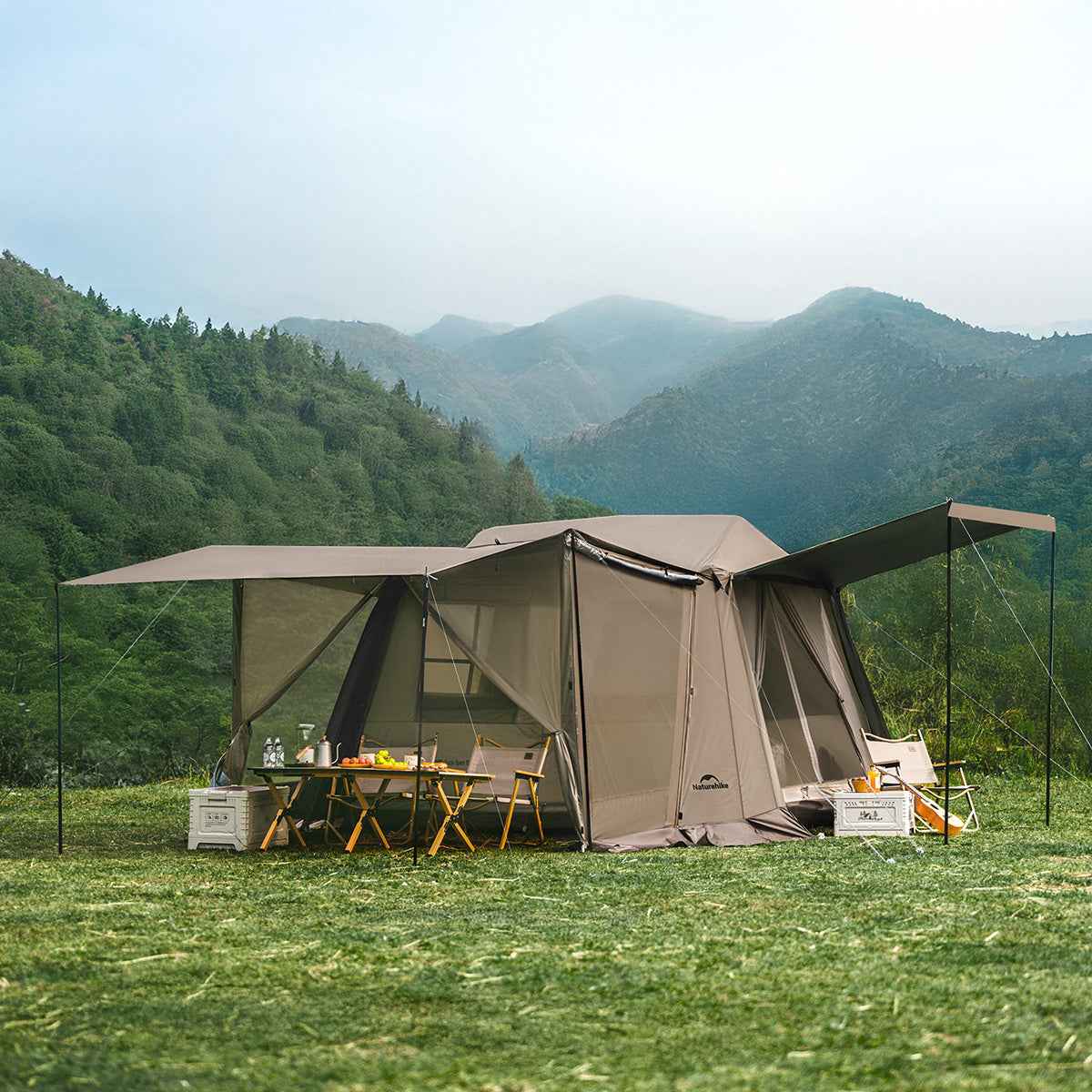 Naturehike Village 6.0 Pro tente cabine 4 places marron