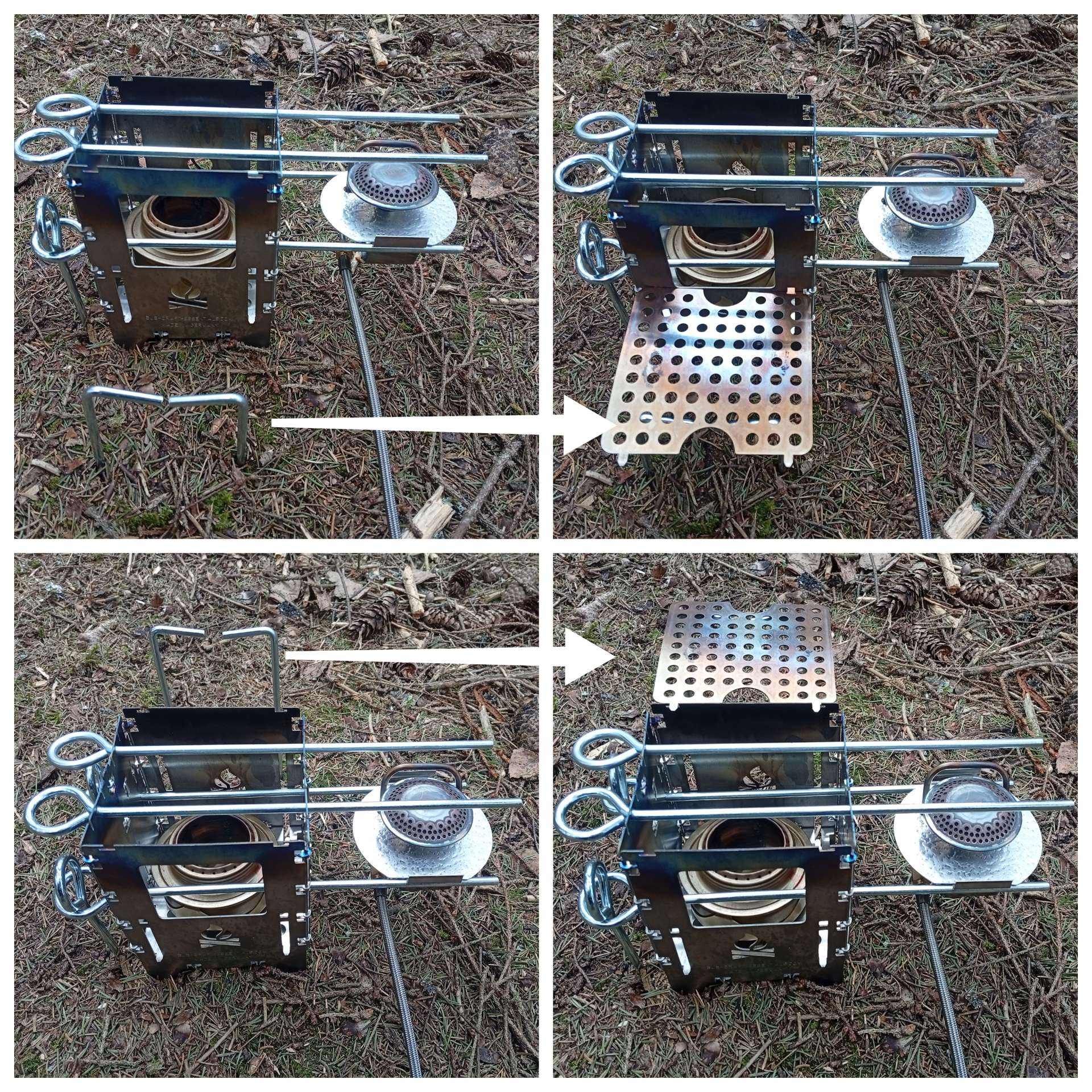 Bushcraft Essentials Accessories Bushbox Multi-Spikes piques inox long x2