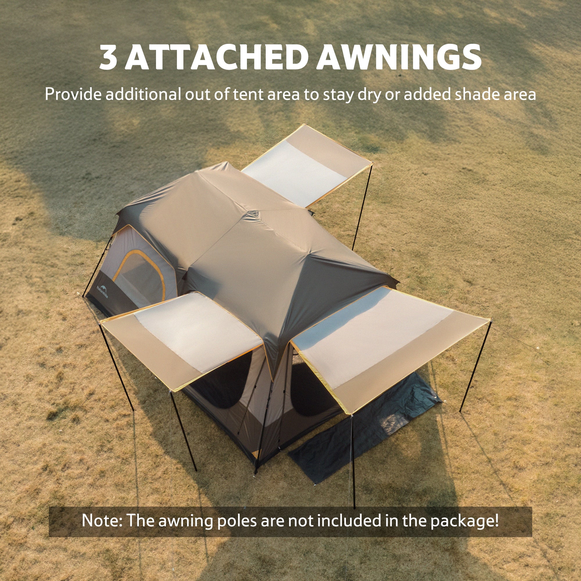 Naturehike Cape tente camping 6 personnes pop-up 4 saisons