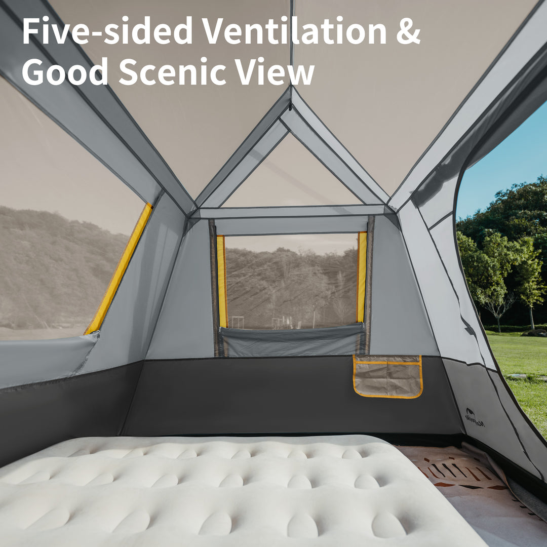 Naturehike Cape 5.2 tente camping 4 personnes montage 60s