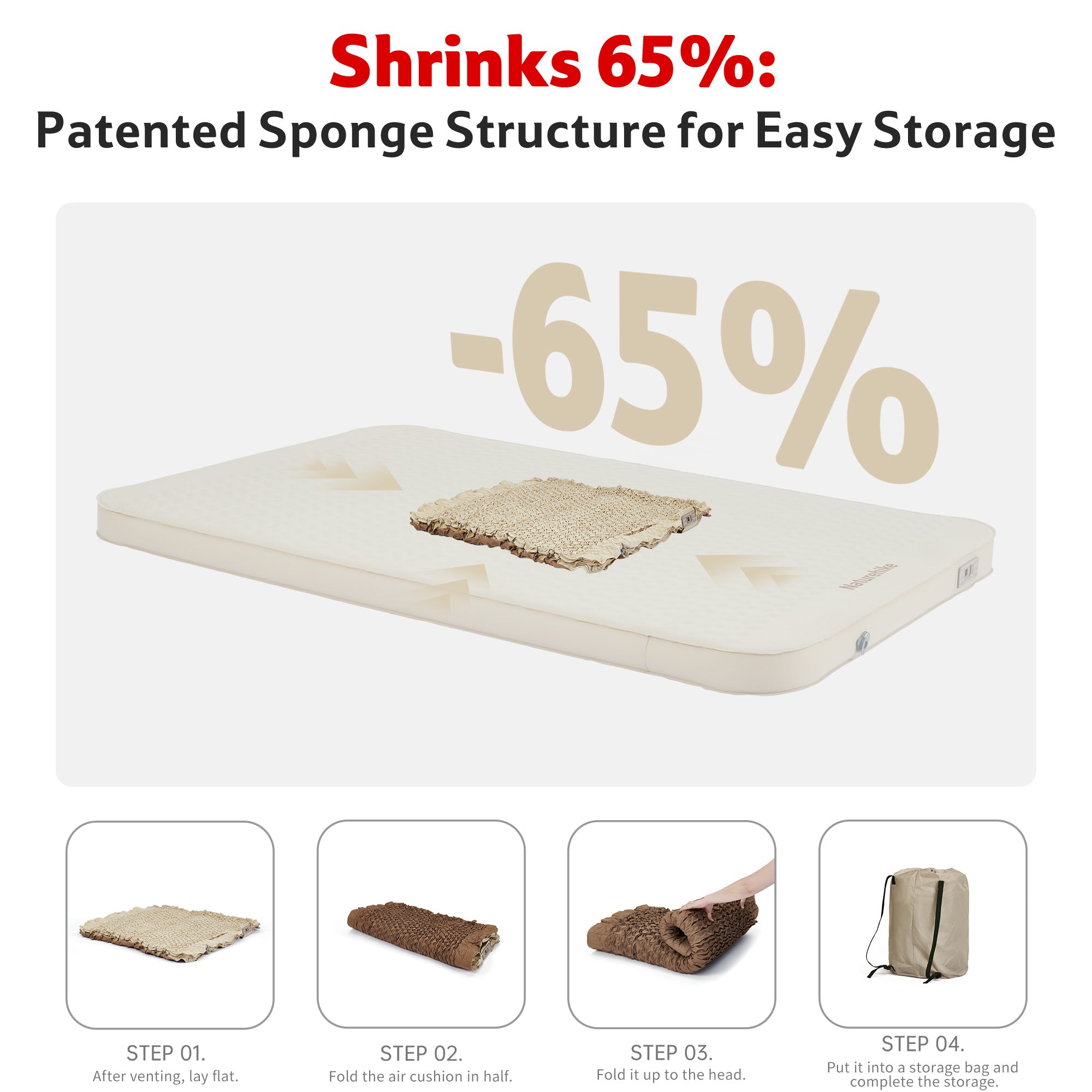 Naturehike Yugu matelas camping autogonflant double pompe