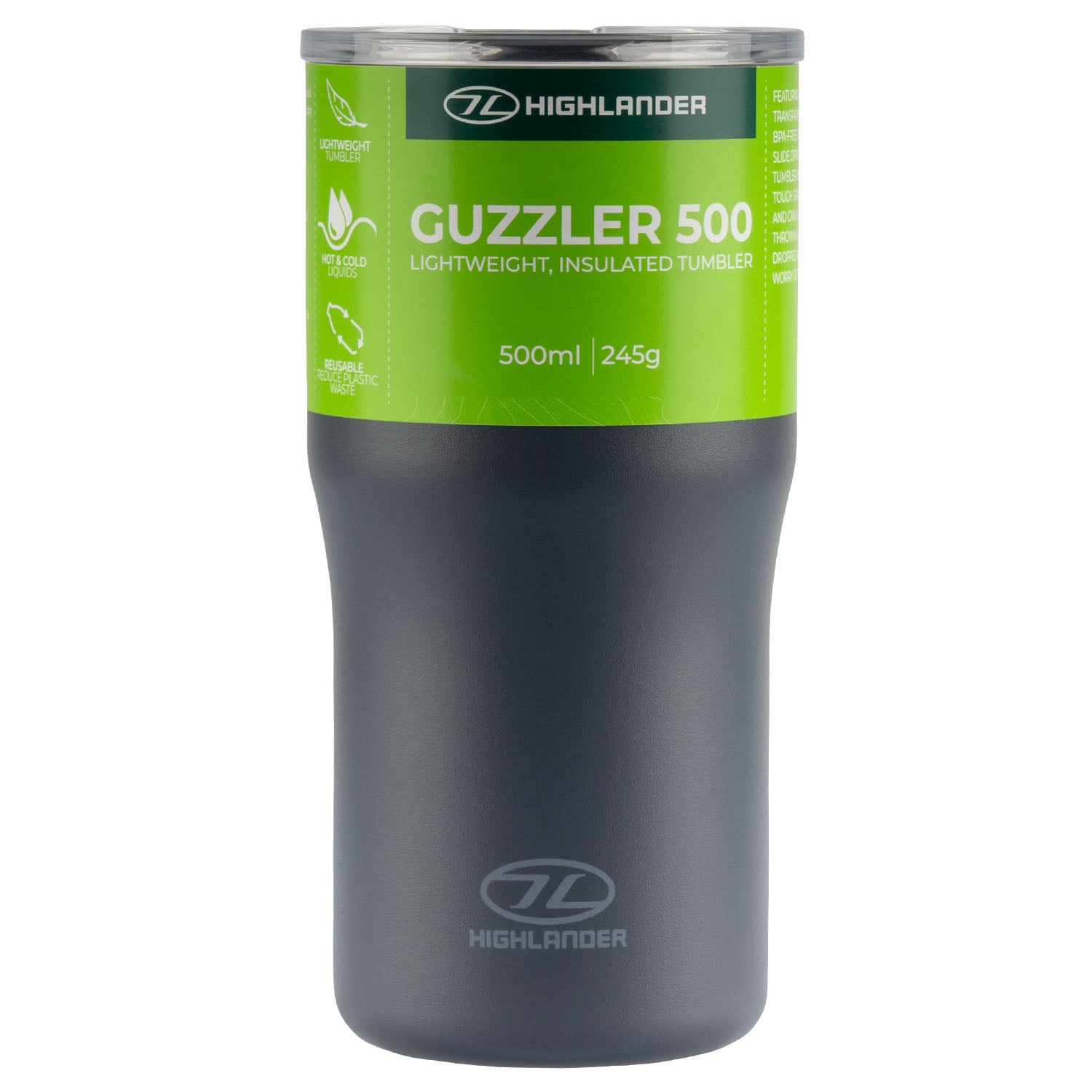 Highlander Guzzler 500 gobelet isotherme Charcoal