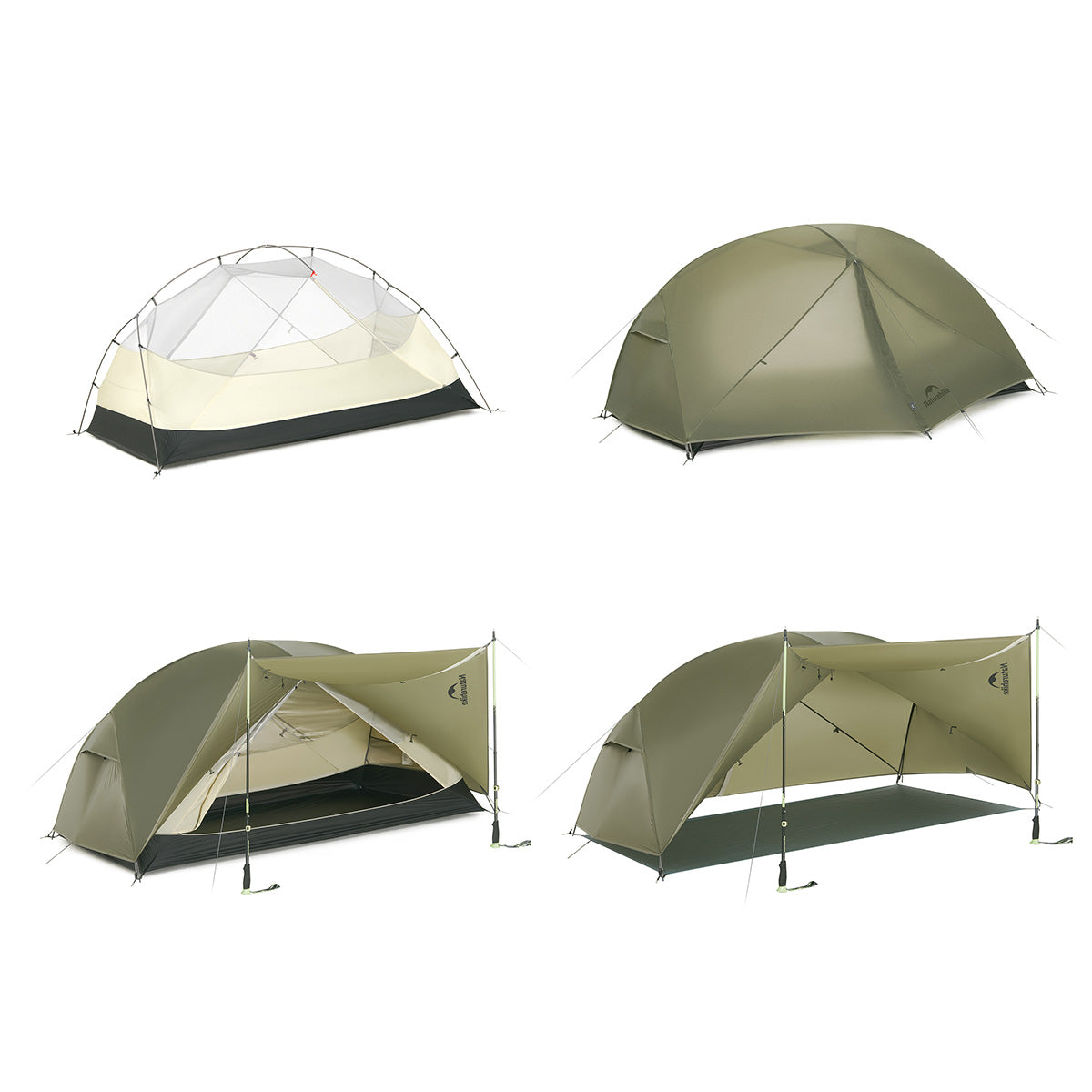 Naturehike Mongar Pro tente randonnée 1 personne vert 3 saisons