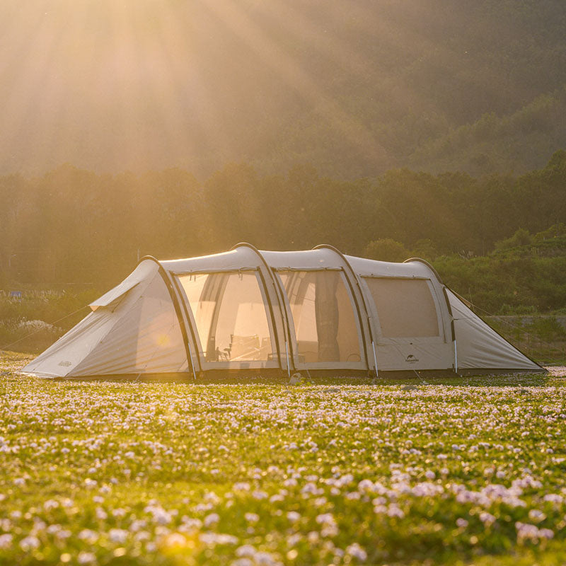 Naturehike tente tunnel camping 6 personnes Grand jupe neige