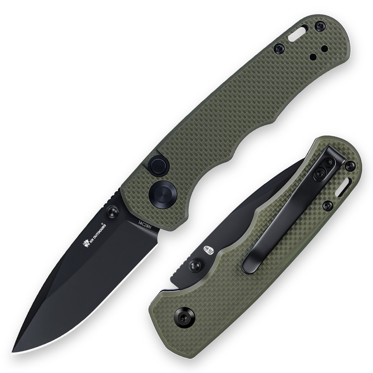 HX Scout ZD-127A-S couteau pliant 68 mm vert