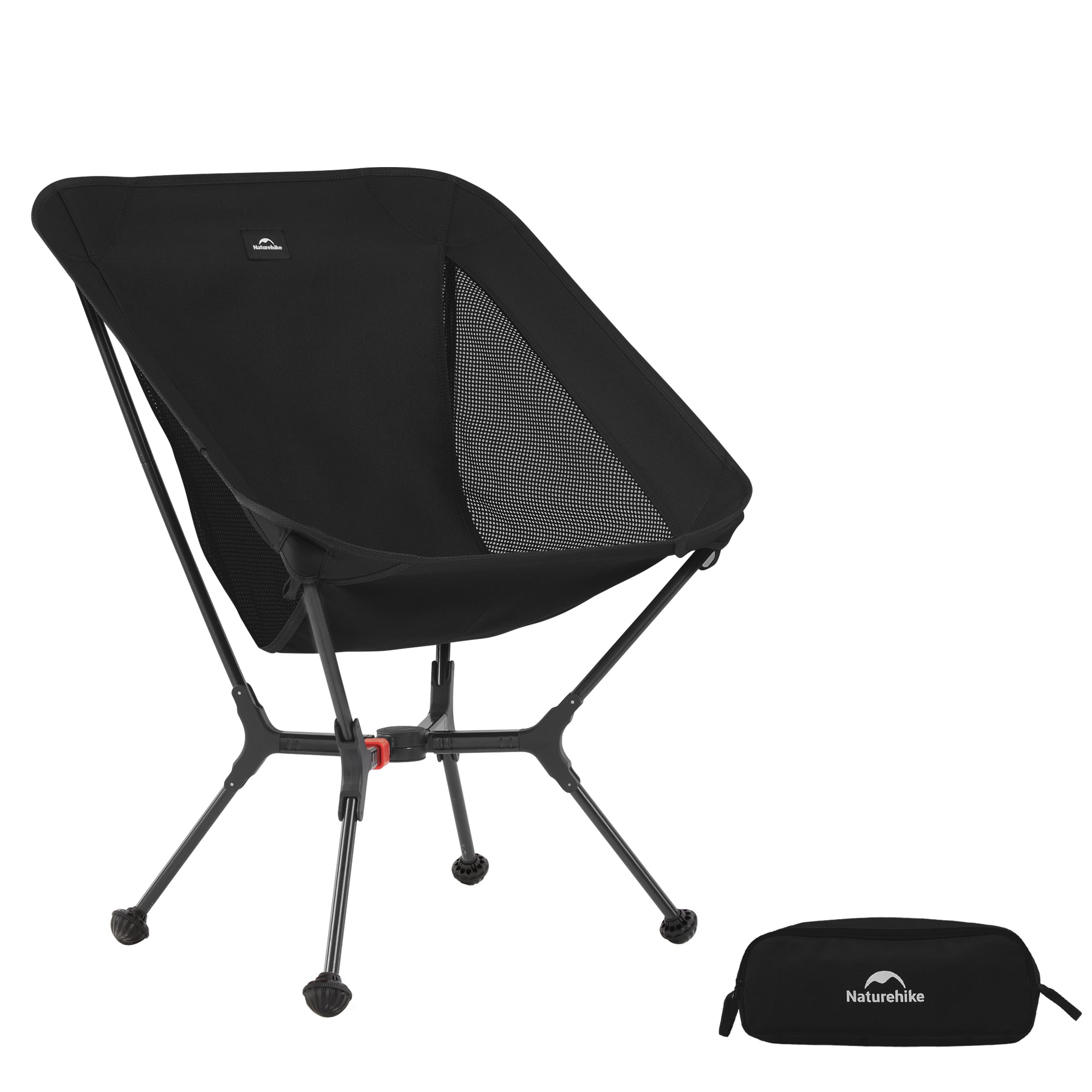 Naturehike PeakLite chaise camping M Noir aluminium 200 kg