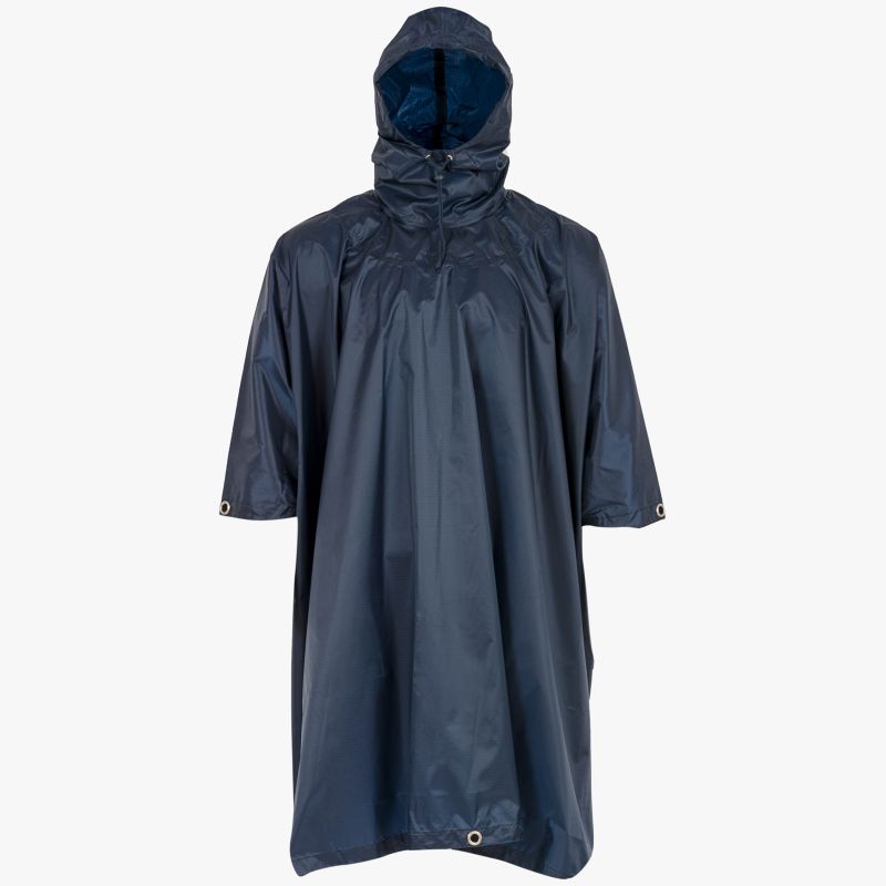 Highlander Adventure poncho pluie Navy à capuche