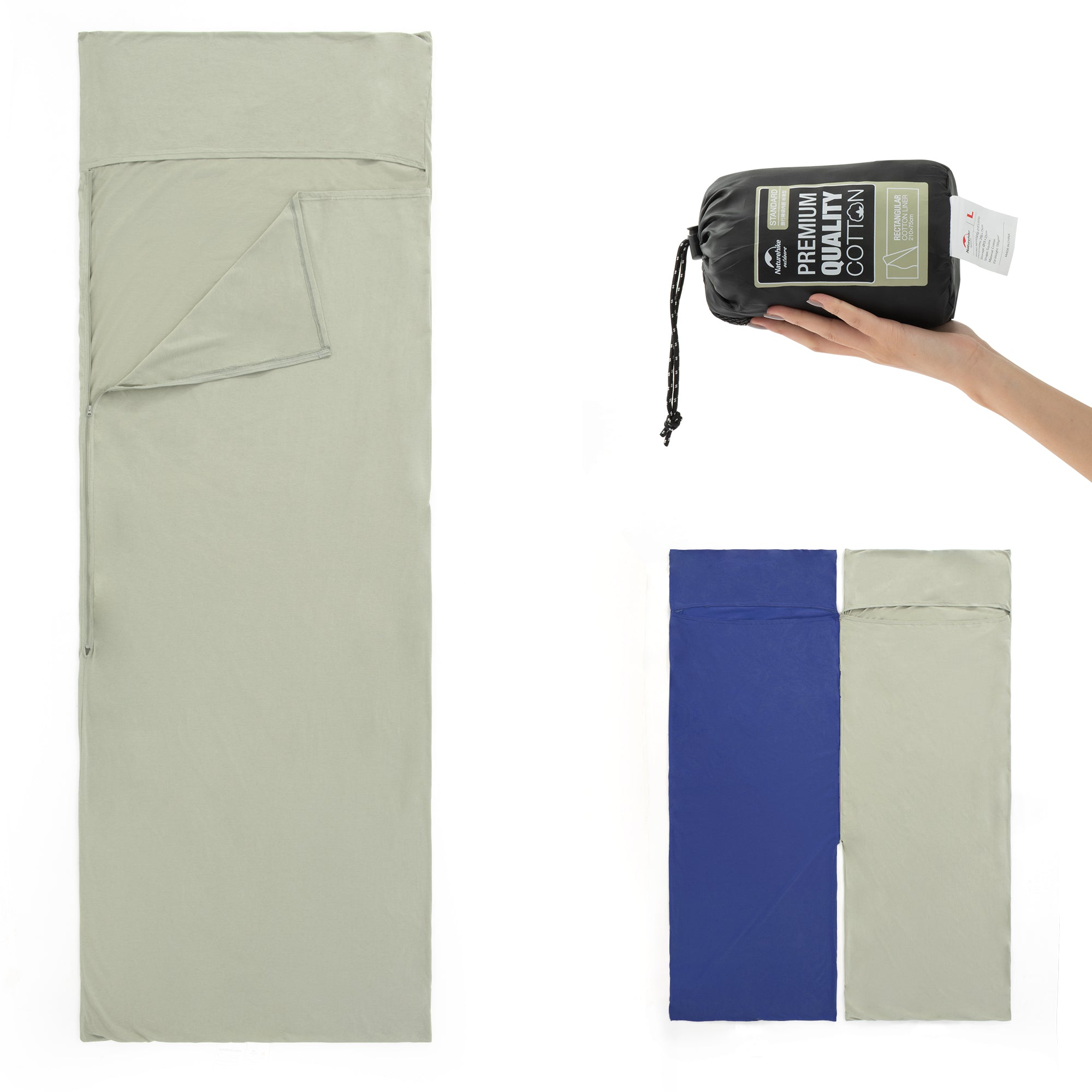 Naturehike CL075 drap sac de couchage coton bleu