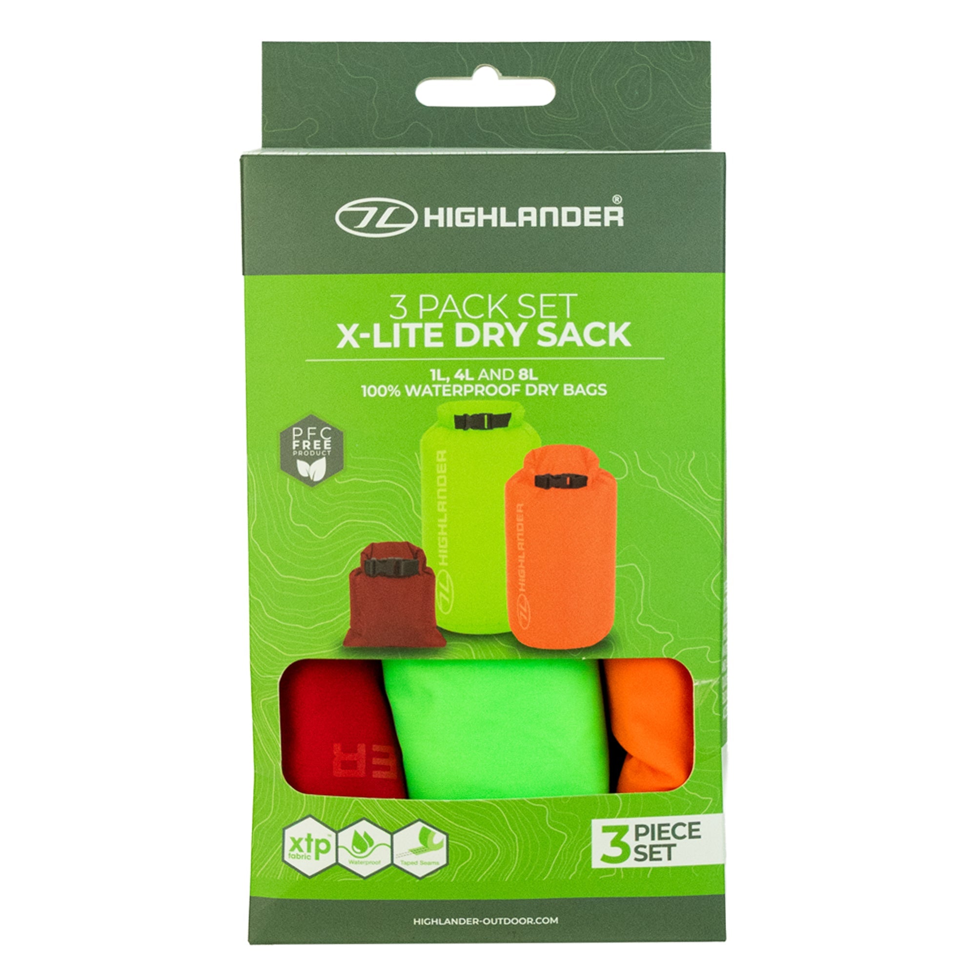 Highlander X-Lite sac étanche lot 1L 4L 8L