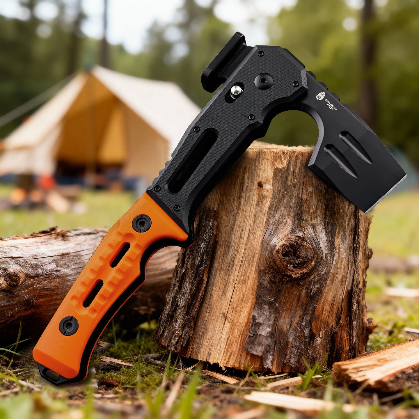 HX Camping Hatchet FALCILUX FT-19C hache pliante manche orange