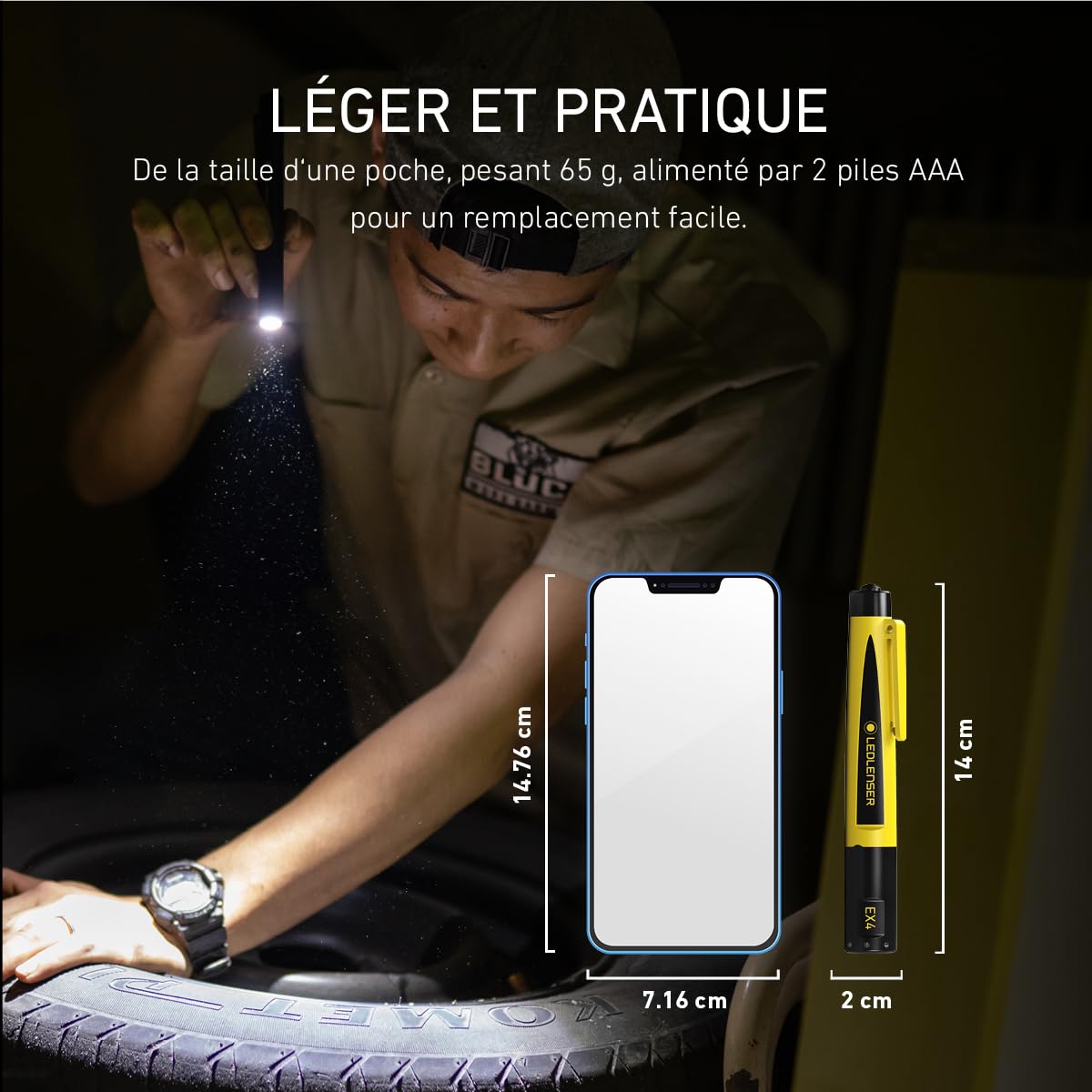 Ledlenser EX4 lampe torche ATEX zone 0 50 lm piles AAA
