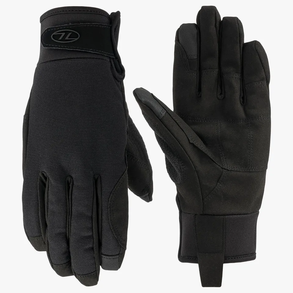 HIGHLANDER Aqua-Tac gants imperméables noirs membrane PU