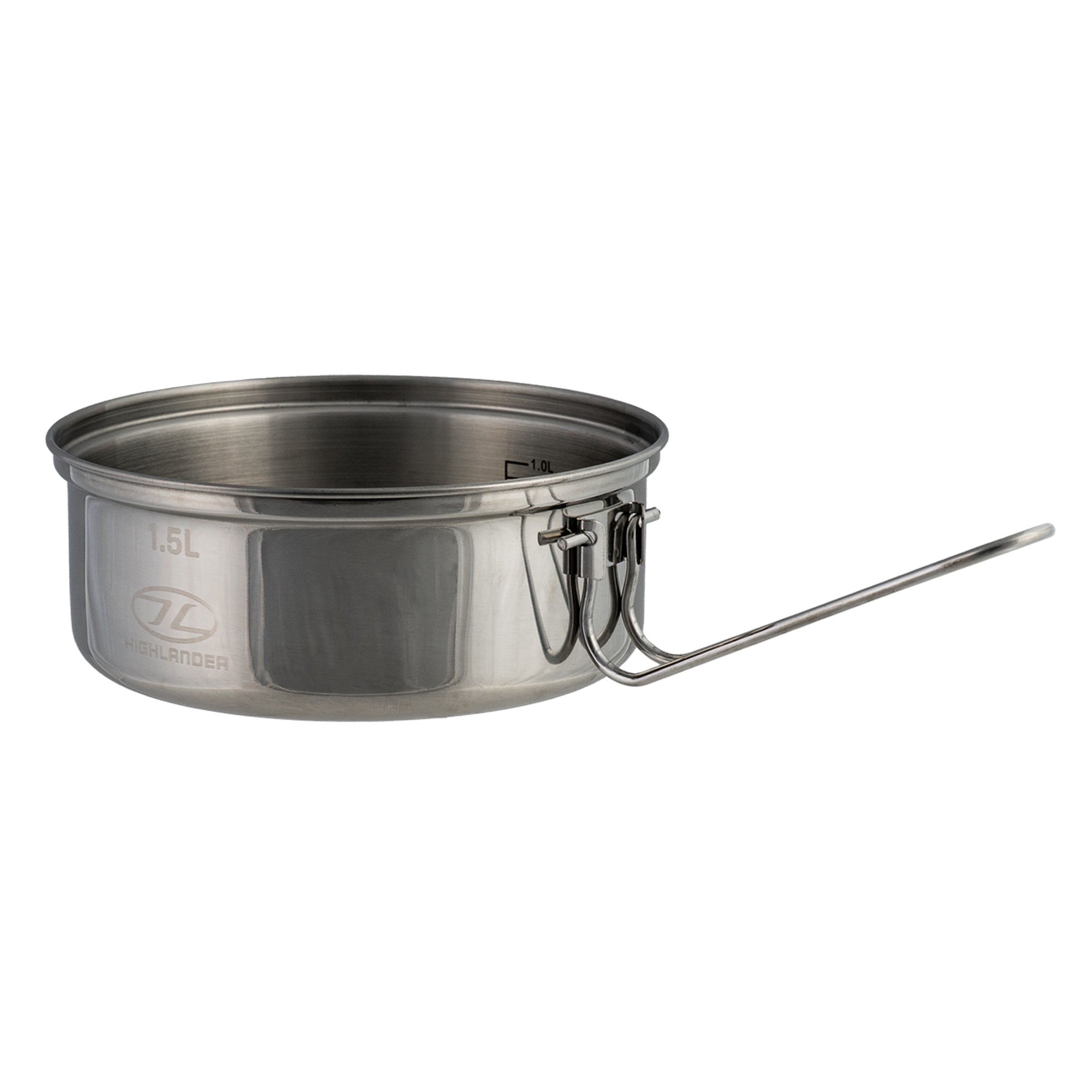 Highlander Billy Popote 1.5L Inox Couvercle Poêle