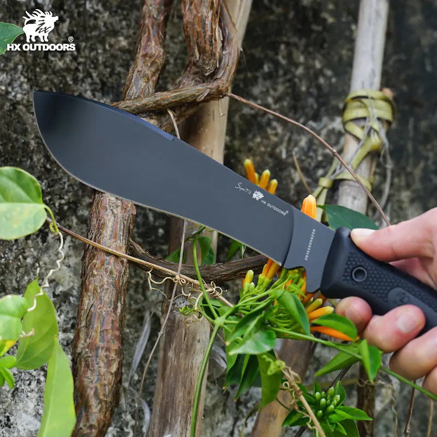 HX Chevalier couteau bushcraft lame D2 21 cm survie