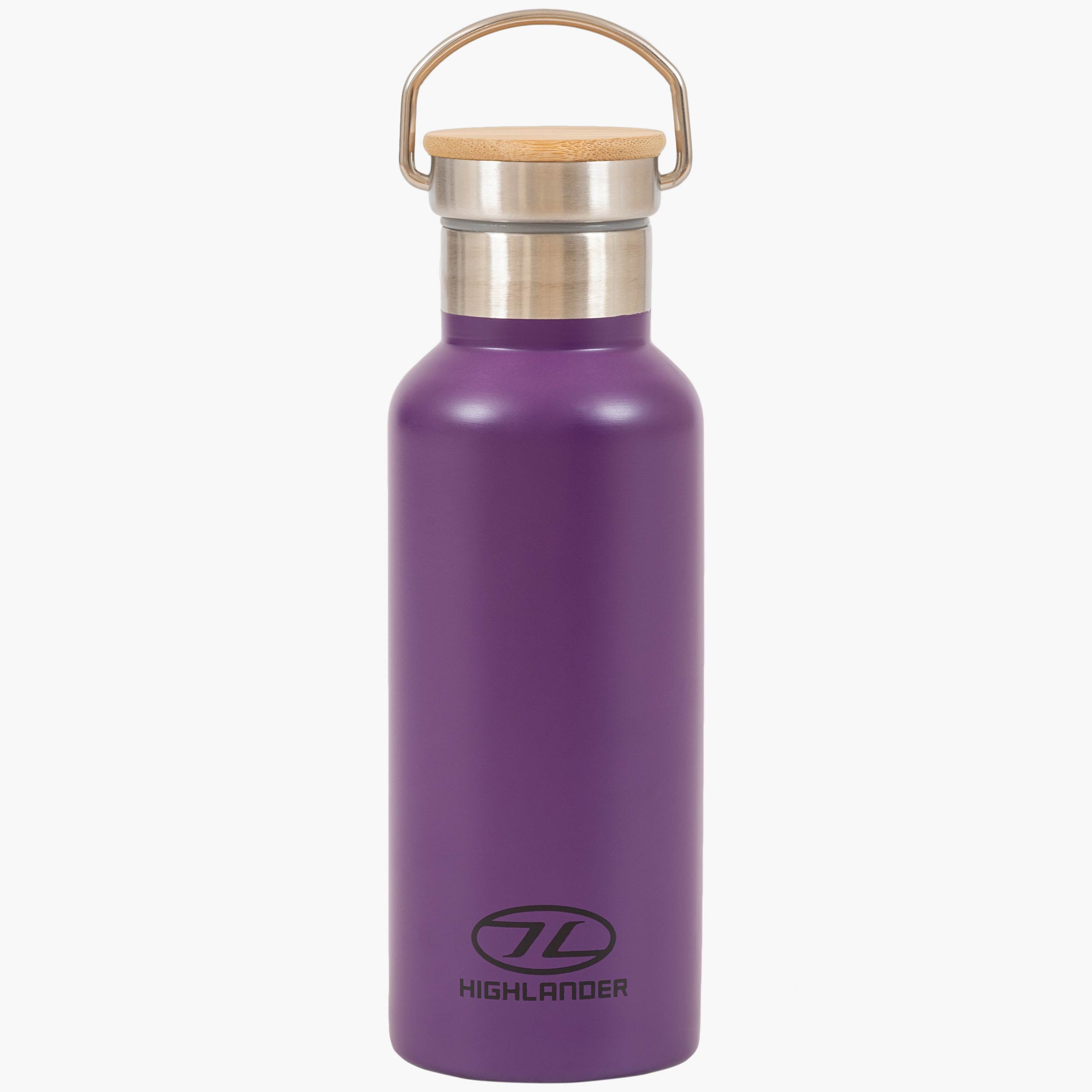 Highlander Campsite Gourde Isotherme 500ml Bleue Inox