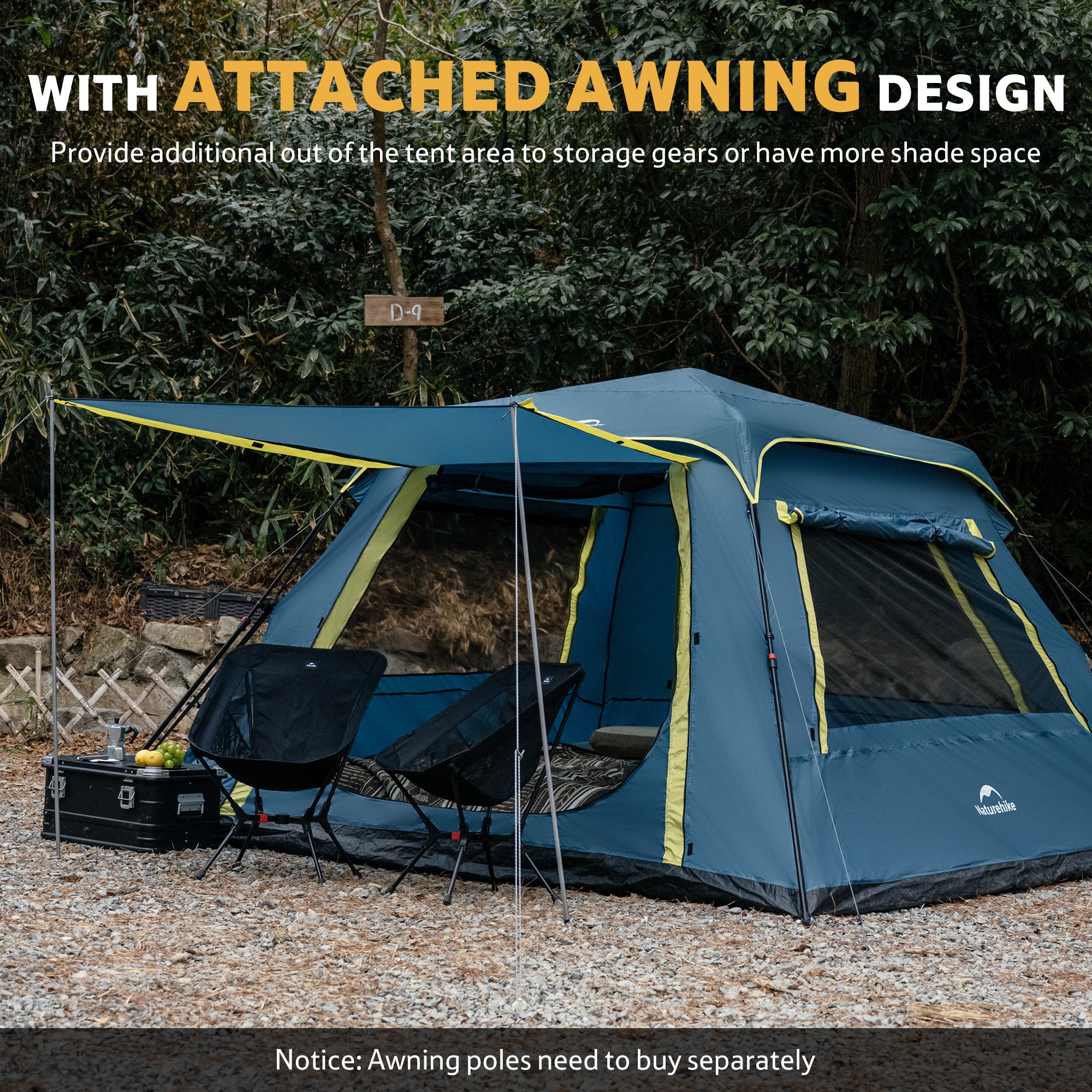 Naturehike Cape Lite tente camping 6 places montage 60s