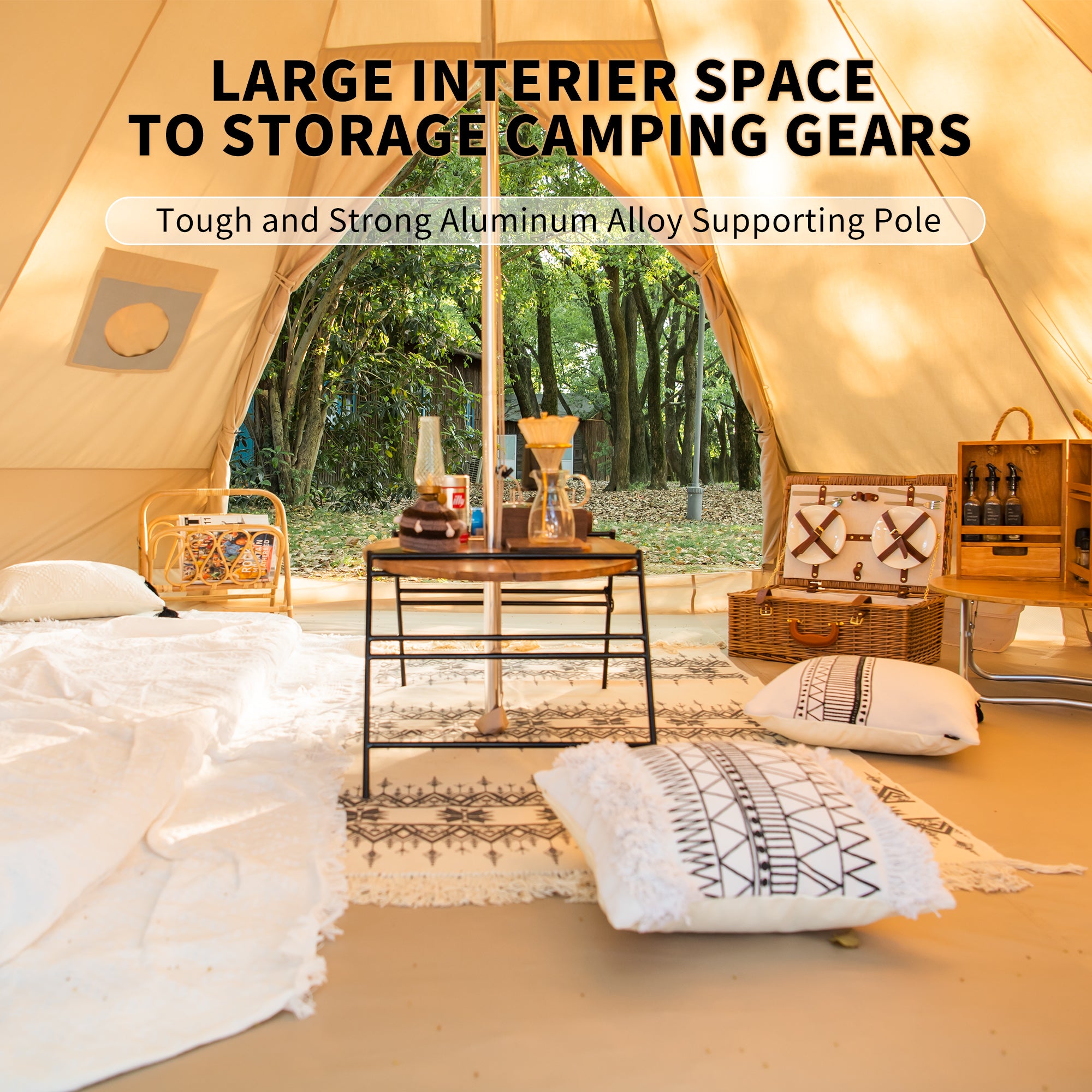 Naturehike Brighten 12.3 tente glamping 4 personnes beige