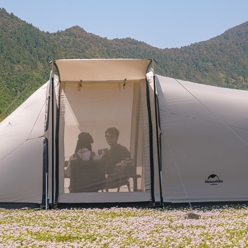 Naturehike tente tunnel camping 6 personnes Grand jupe neige