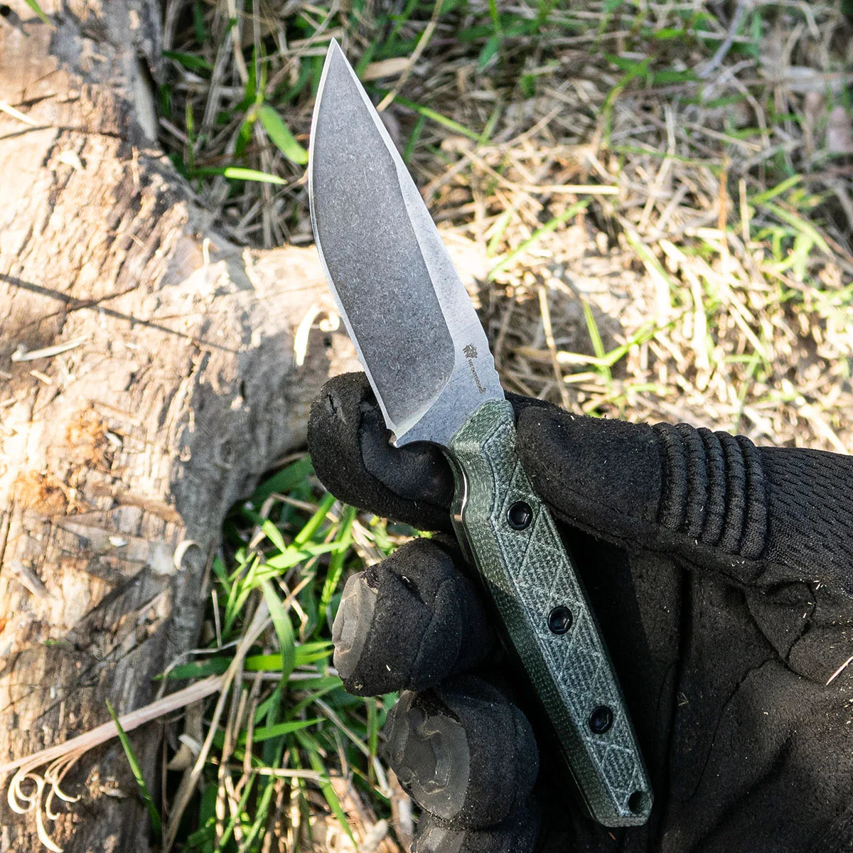 HX Maverick D-354A couteau fixe 14C28N manche micarta vert
