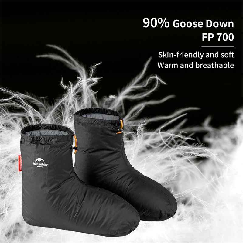 Naturehike Vêtements d'extérieur chaussons duvet noir L chaud