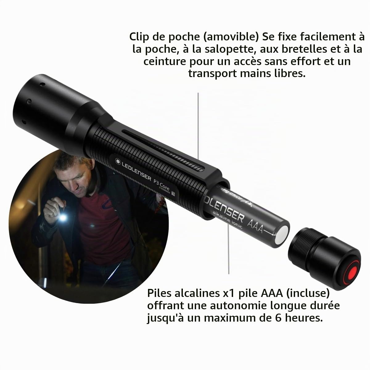 Ledlenser P3 Core mini lampe torche LED 90 lm 110 m AAA