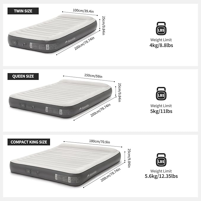 Naturehike Morning View matelas gonflable 1 personne pompe intégrée