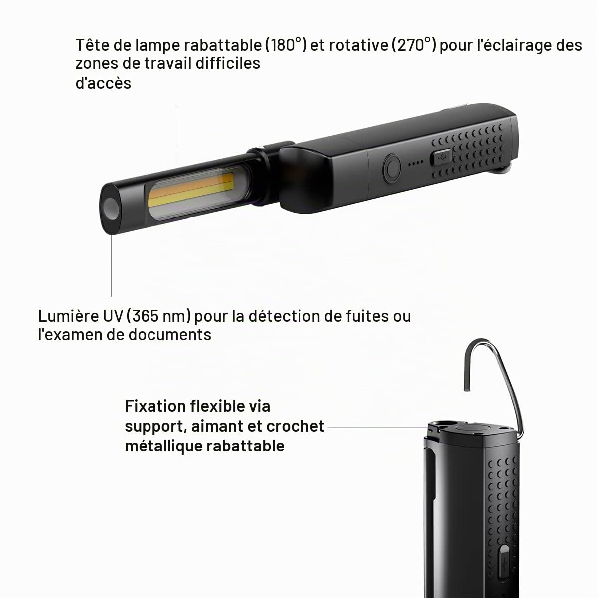Ledlenser W7R Work lampe de travail rechargeable UV 600 lm