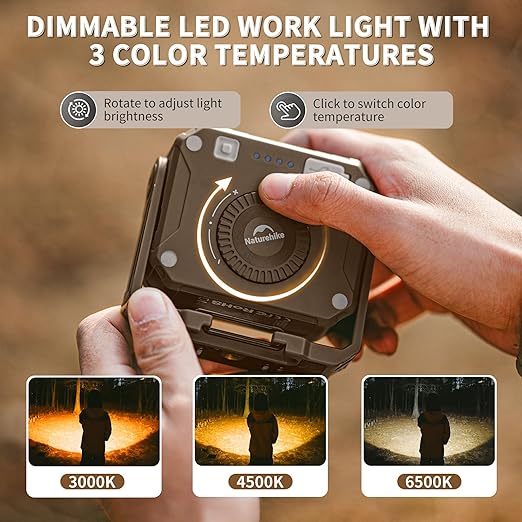 Naturehike Lampe LED 1200 Lumens Rechargeable Étanche
